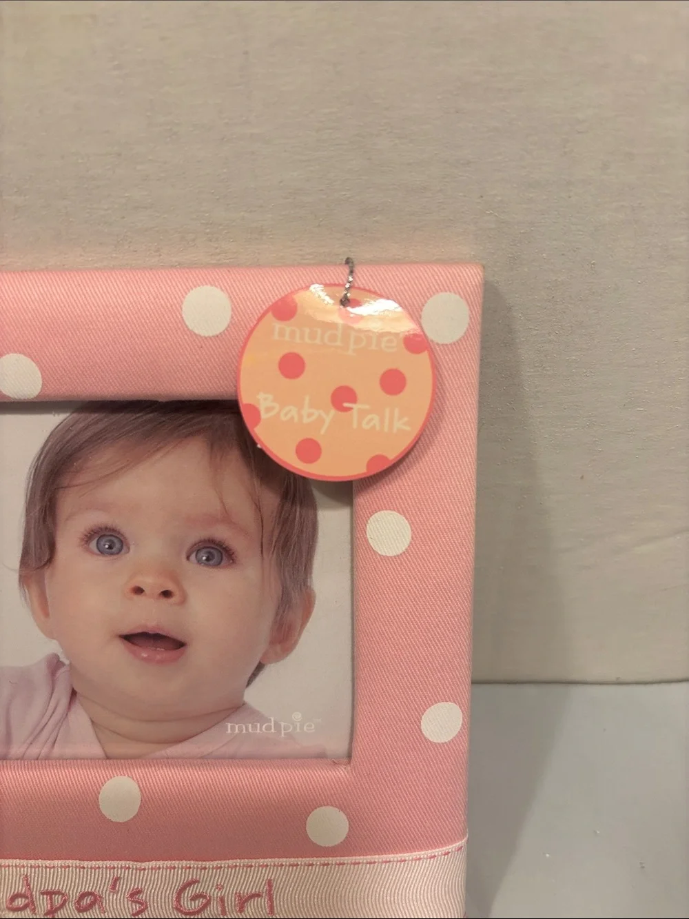 Mudpie grandpa’s girl photo frame pink